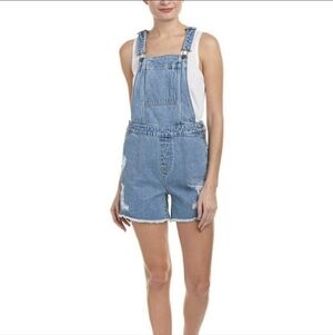 EVIDNT Destroyed Distressed Overall Shorts Shortall Summer